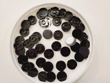 50x LEGO Black Tile, Round 2 x 2 with Bottom Stud Holder (14769) new