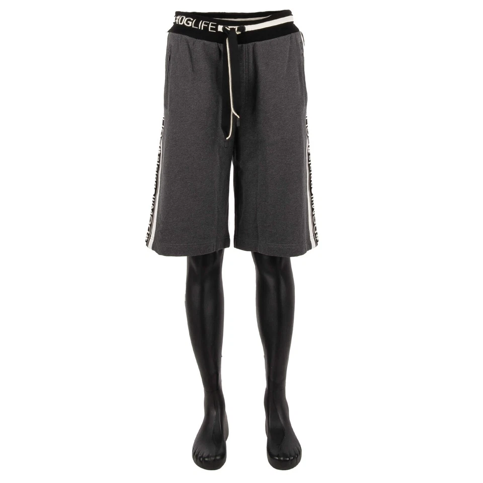 Dolce & Gabbana Algodón Sudaderas Pantalones Cortos Dg Life Royals Logo Gris Blanco 11341 Foto 2 de 4