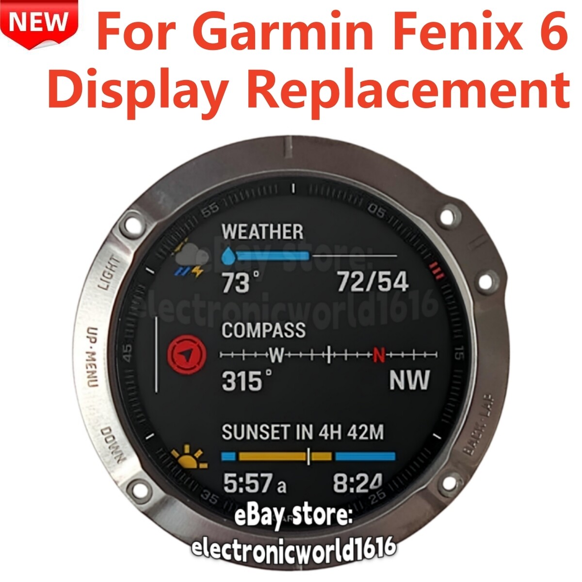 LCD Display For Garmin Fenix ANT+ Sport Watch 47mm Screen Repair