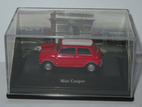 A Micro Metal Die Cast Schuco Mini Cooper Red White Roof 1/72 in Box - Picture 6 of 6