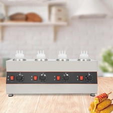 Commercial 4 Bottle Electric Chocolate Sauce Warmer Stainless Steel Food Warmer