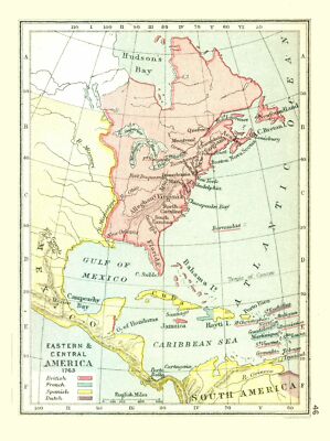 Historic Map - Eastern Central America - Gardiner 1763 - 23 x 30.82