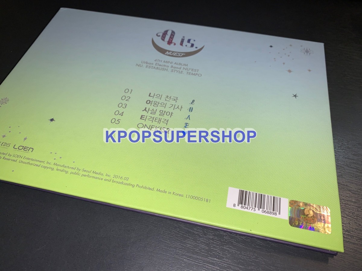 Nu'est 4th Mini Album Q Is CD Great Condition No Photocard Rare