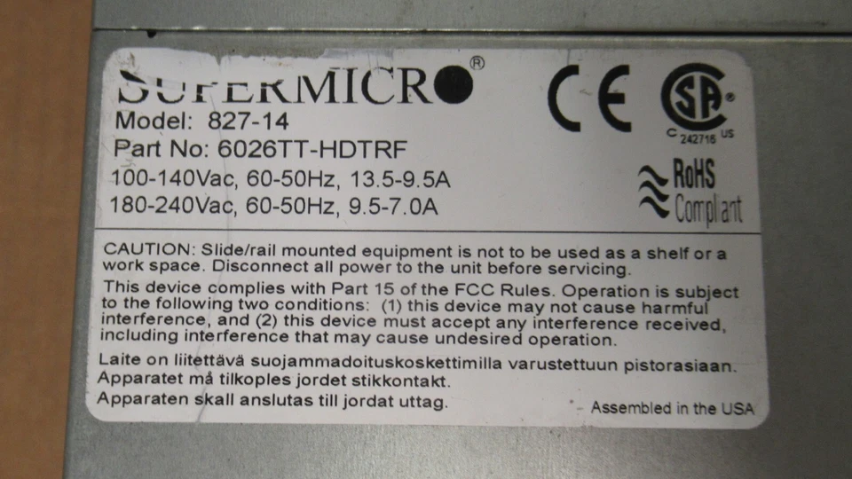 Supermicro SuperServer 6026TT-HDTRF 4 x Quad-Core E5540 48GB Ram 12 x 1TB - Image 3 of 3