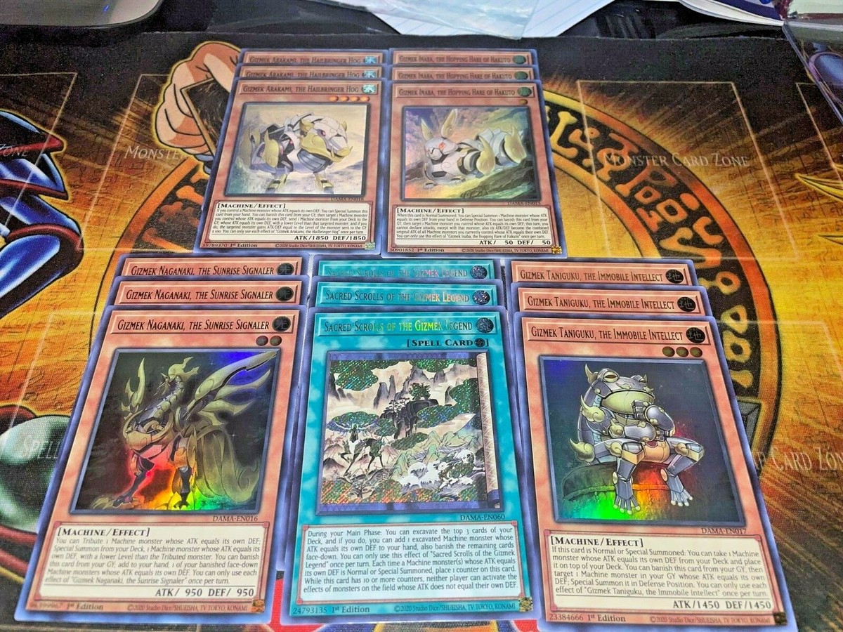 yugioh gizmek deck Yugioh Gizmek 15 Card Deck Core Sacred Scrolls 1st Ed Dawn of Majesty DAMA