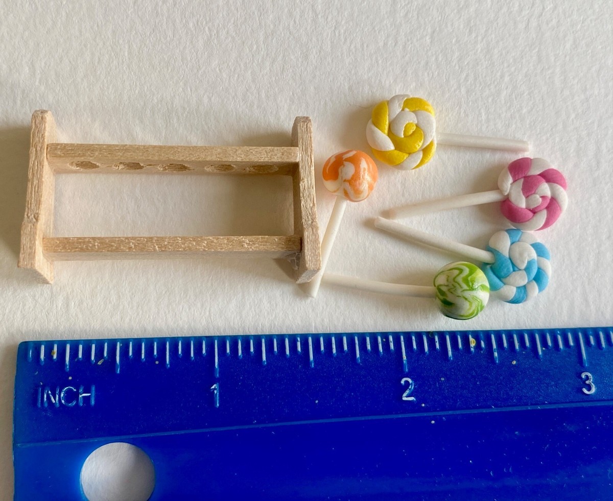 Melody Jane Puppenhaus Zubehör – 6 Verschiedene Lutscher Miniatur Im Maßstab 1:12 Für Süßwarenladen