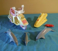 Barbie All Stars Scooter Yamaha Wave Runner Baywatch Dolphin Vintage Mattel Arco