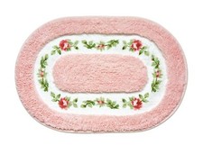 Rose Flower Area Rugs Soft Non Slip Absorbent Bath Mat Bathroom Rugs Door