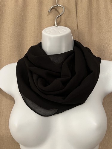 Jones New York Women New Sheer Black Beaded Long Wrap Scarf - Picture 2 of 9