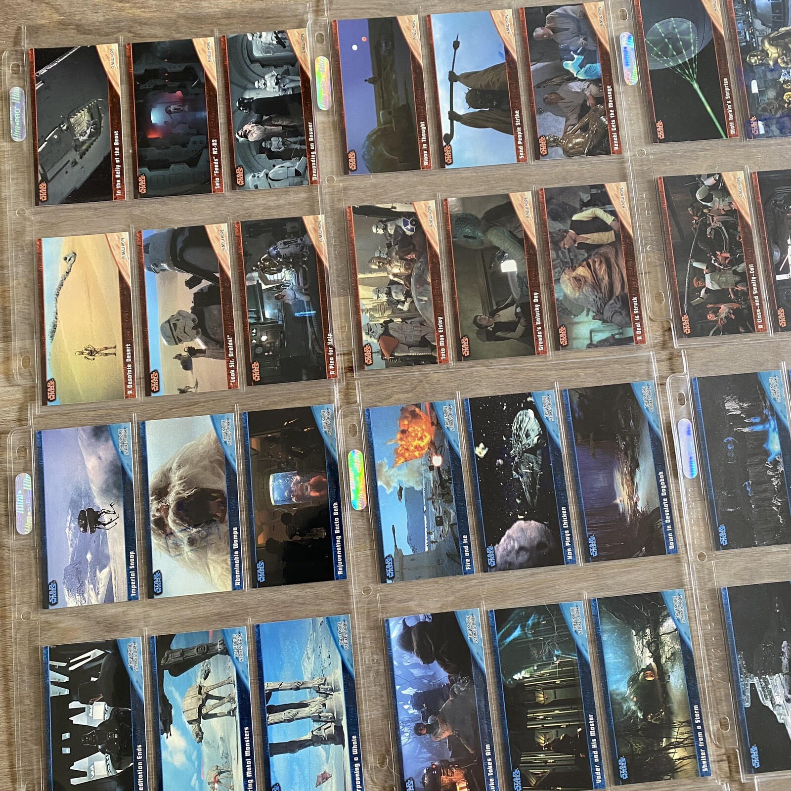 1997 STAR WARS TRILOGY WIDEVISION Complete 72 CARD SET Sleeves