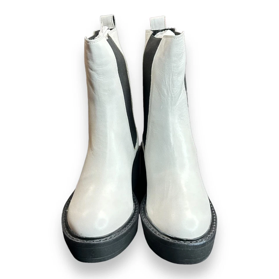 Botas de couro branco FARYL by Farylrobin Mae Ecru tamanho 9 M - Imagem 2 de 4