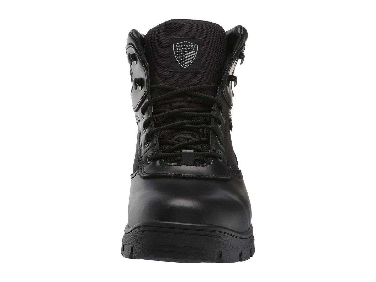 Skechers Tactical Work Boots Mens 9.5 Black Side Zip ASTM F2892-24 EH 200421 Work: Terradraft main image 2