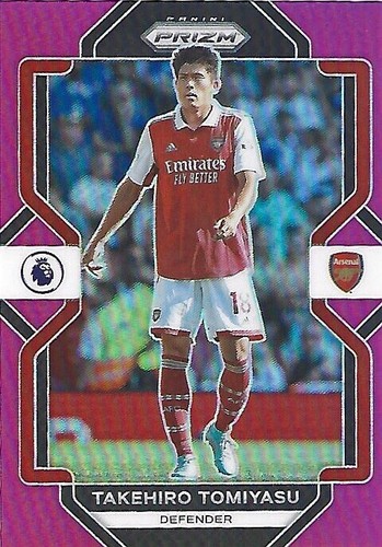 2022-23 Takehiro Tomiyasu /199 Panini Premier League Pink Prizm - Arsenal