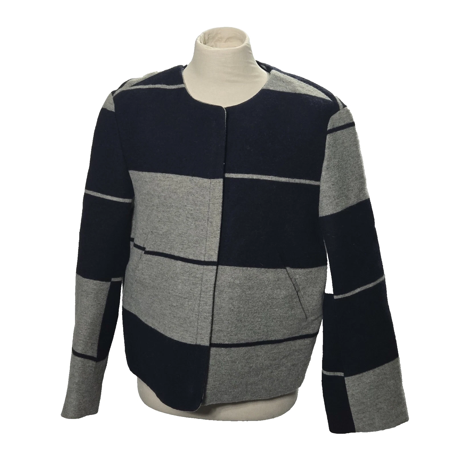 ACNE Studios giacca lana a righe donna taglia 40 vintage full zip