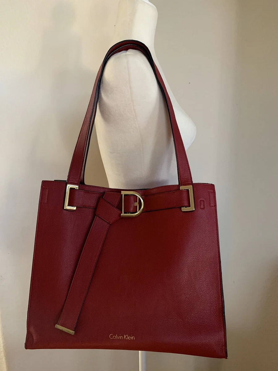 Calvin Klein Nola Deep Red Tote eBay