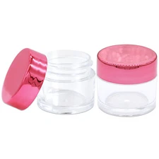 7 Gram High Quality Thick Acrylic Rose Color Plastic Sample Containers BPA FREE