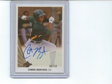 2013 LEAF MEMORIES EXTREMELY LIMITED CHRIS BOSTICK AUTOGRAPHED ROOKIE CARD 09/10