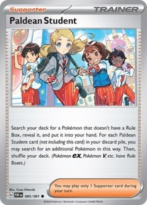 Pokemon Paldean Student (85/245) Paldean Fates LP REVERSE HOLO