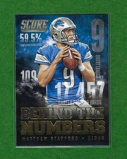 2014 Score Matthew Stafford Behind the Numbers Gold Los Angeles Rams # BN4
