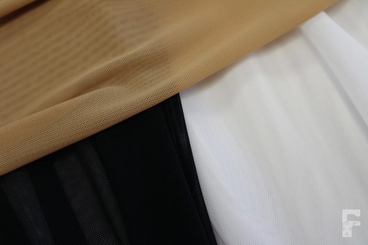 Power Mesh Net Stretch Spandex Fabric, Per Metre - Pinstripe Print - M - Foto 12