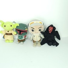 Star Wars Boba Fett Kylo Ren Yoda Luke Plush Stuffed Animal Lot Of 4