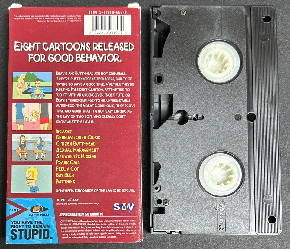 Beavis and Butt-Head Law-Abiding Citizens VHS Tape MTV Cartoon Comedy 1997 Used - Image 2 of 4