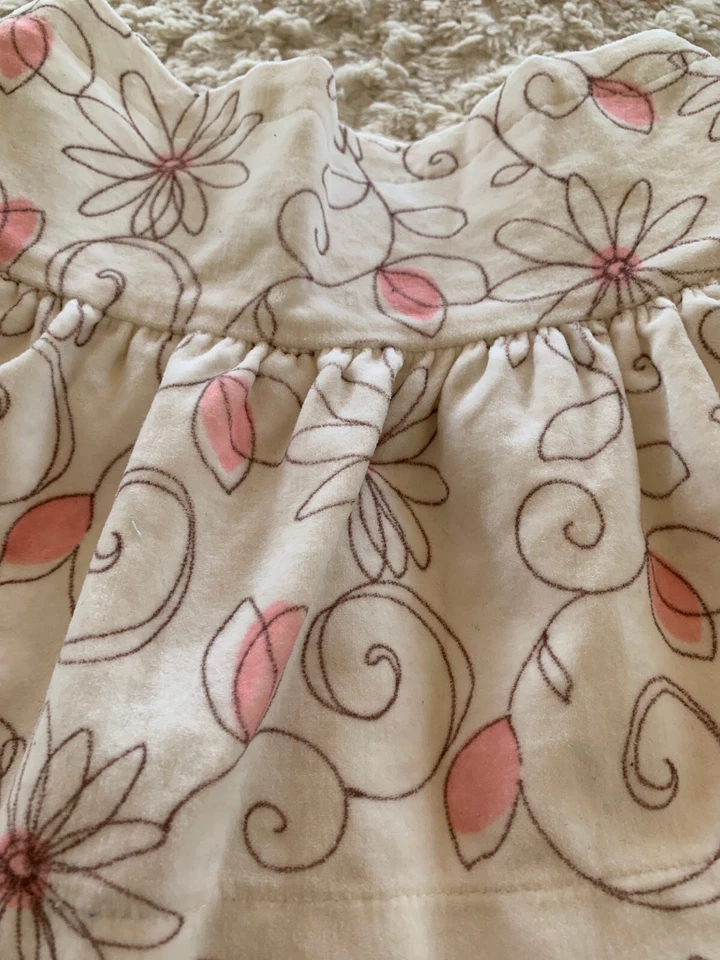 Koala Kids Girls Beige Brown Pink Flowers Velour Skirt 2T - Image 3 of 4