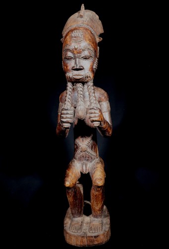 Art Africain Afrique - Magnifique Statue Asie Usu Baoulé Baule Akan - 44,5 Cms - Photo 2 sur 15