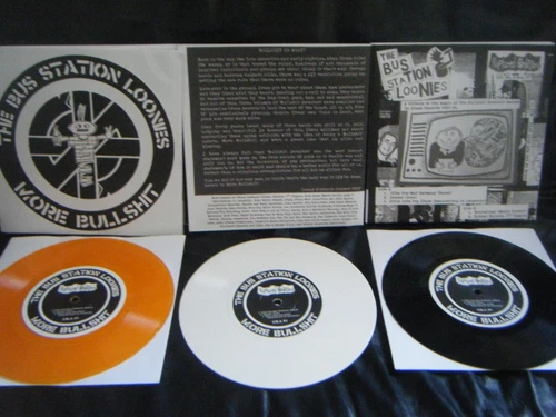 The Bus Station Loonies - More Bullshit Vinyl 7" EP Crass Records Punk Tribute