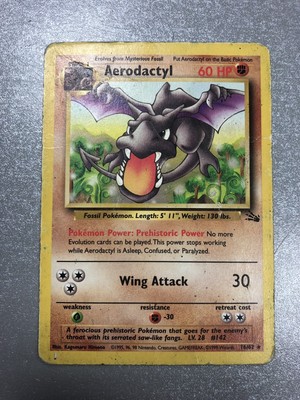 Pokemon Card Aerodactyl 16//62 Rare Non-Holo Fossil Set