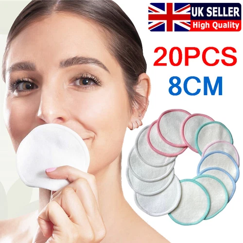 20x Reusable Makeup Cleansing Pads Eco Friendly Make Up Wipes Facial Remover Pad