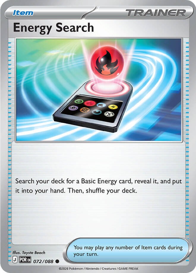 Energy Search 072/088 ME03 Perfect Order Common Pokemon Card
