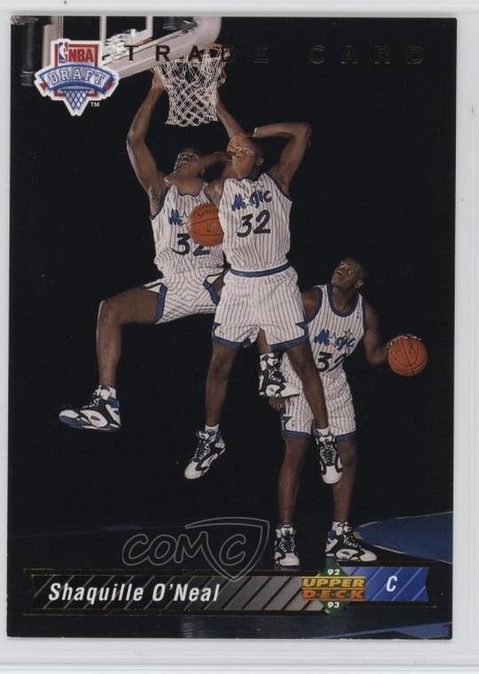 1992-93 Upper Deck Shaquille O'Neal Trade Card #1b HOF 0o9s