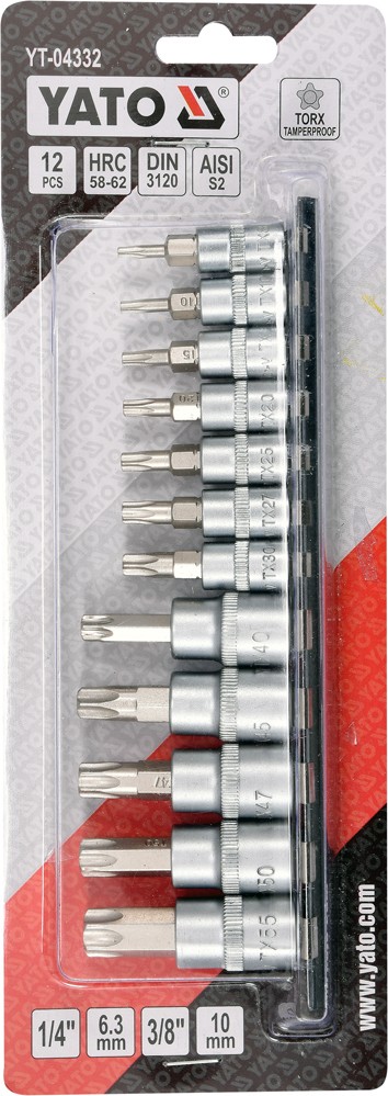 Fits YATO NARZ�DZIA YT-04332 SOCKET BIT SET TORX SECURITY 12PCS