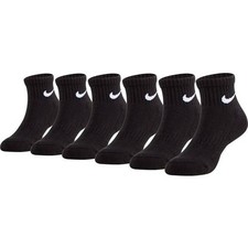 Nike Boy's Everyday Cushioned Crew Socks 6 Pack Size XS 10C-3Y Shoe SizeNEW 