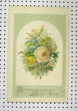 Original Old Antique Print C1850 Colour Yellow White Flowers Couchman Victorian