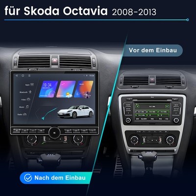 13.1 Android 14 Carplay Autoradio Für Skoda Octavia 2007-2013 6+128G GPS Navi BT