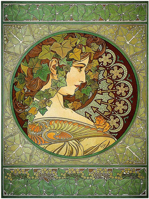 Wee Blue Coo Alphonse Mucha Laurel 1901 Old Master Painting Art Print Poster Wal