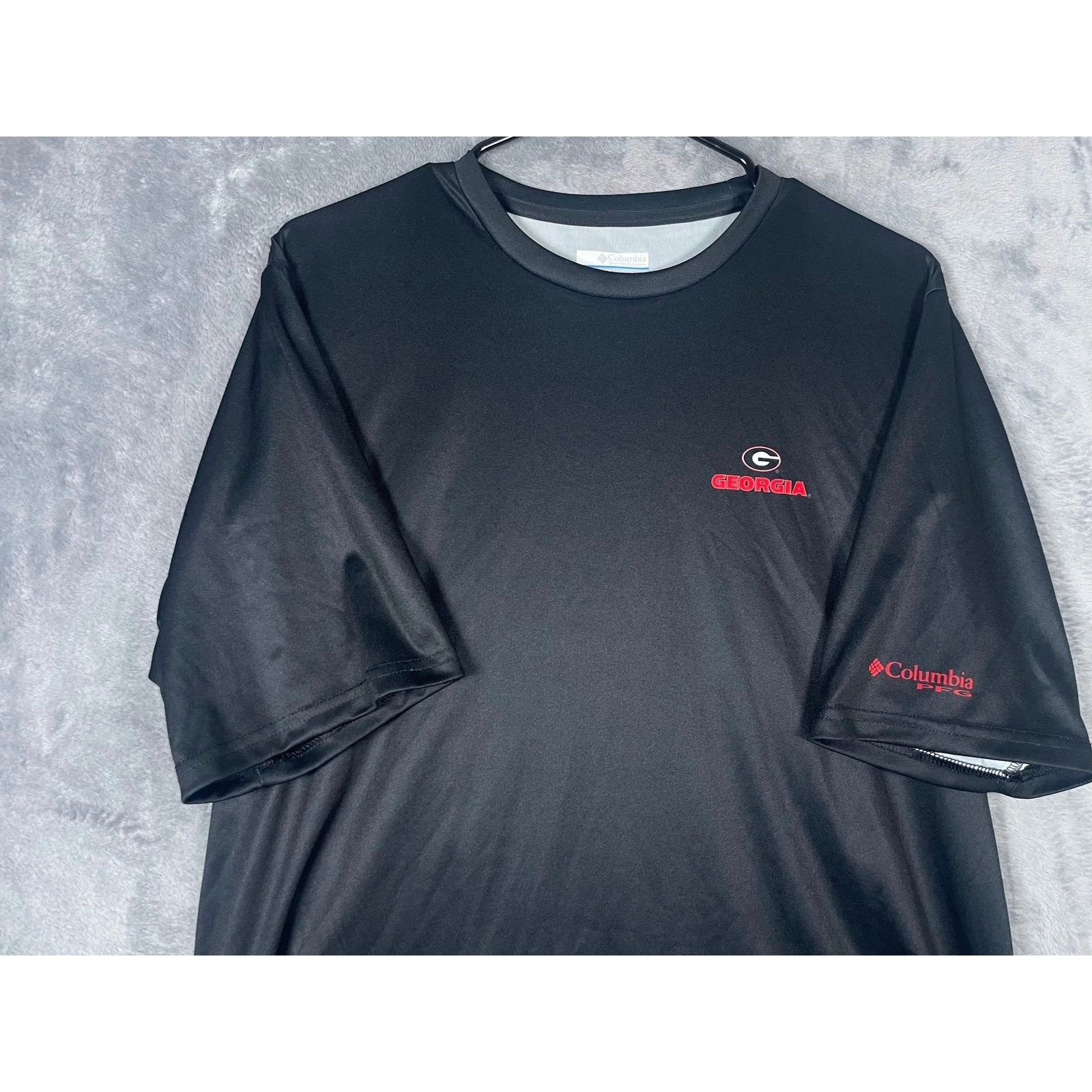 Columbia Mens Georgia Bulldogs Shirt Black Performance Shirt Size Medium