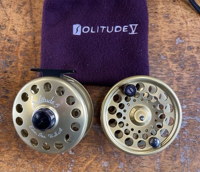 Edco Solitude 5 Fly Reel With Extra Spool, Mint, New Old Stock, In Gold