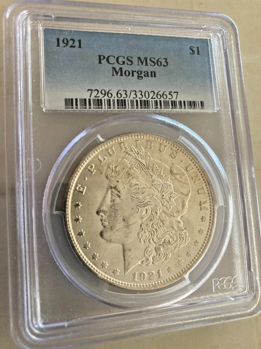 Philadelphia MS 63 Graded 1921 Year Morgan US Dollars (1878-1921