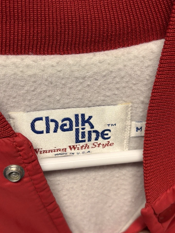 Chaqueta Spuds MacKenzie Vintage Años 80 Talla Adulto Mediana Roja Foto 3 de 4