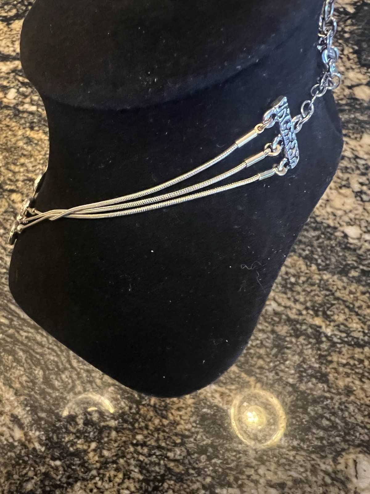 Multi Layer Silver Necklace With Silver Beads Bri… - image 10