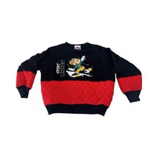 Vintage 80s Mickey Mouse Disney by Jog Togs Boys 4T Crewneck Quilted Sweatshirt
