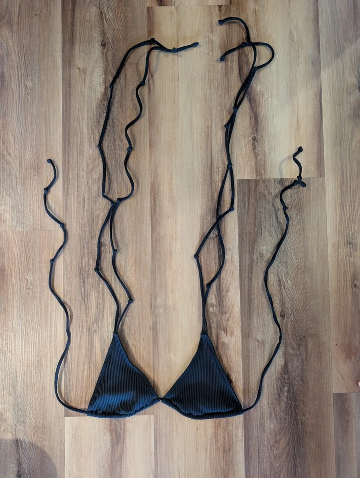 Minimale Animale Women's Bikini Bottoms Size M Black ribbed triangle top - Image 2 of 4