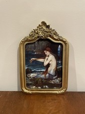 A Mermaid (1900) John William Waterhouse 6.5x9 Ornate Gold Framed Art Print