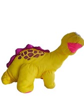Vintage Fisher Price Yellow Puffalump Dino Roar Brontosaurus Dinosaur 1992 Works