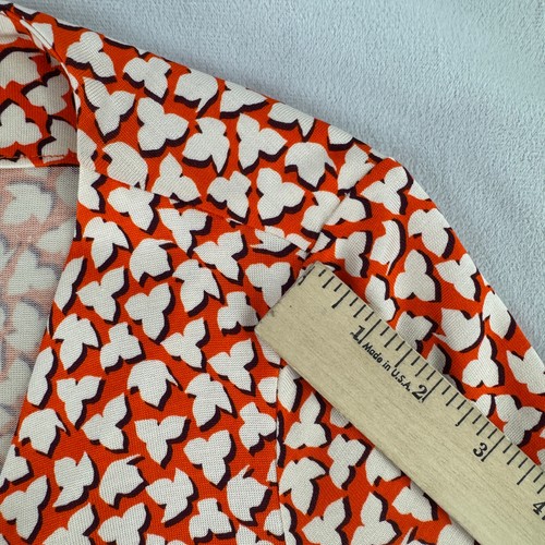 Diane Von Furstenberg Women's Orange 100% Silk Wrap Dress, Size 2 - Picture 10 of 20