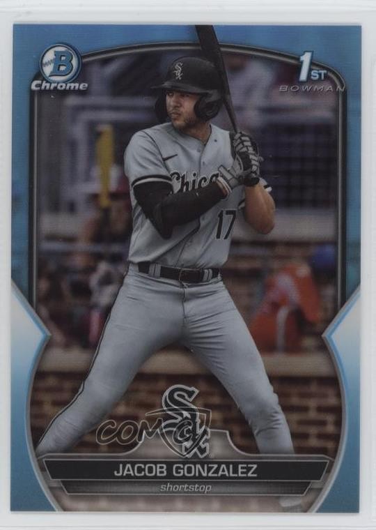 2023 Bowman Draft Chrome Sky Blue Refractor Jacob Gonzalez #BDC-167 1ta0