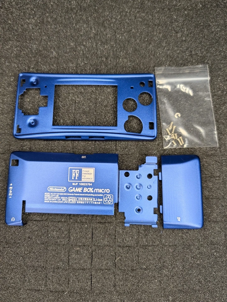 Blue Full Housing Shell For Nintendo GameBoy Micro - Replacement Shell Housing  - Image 2 of 3